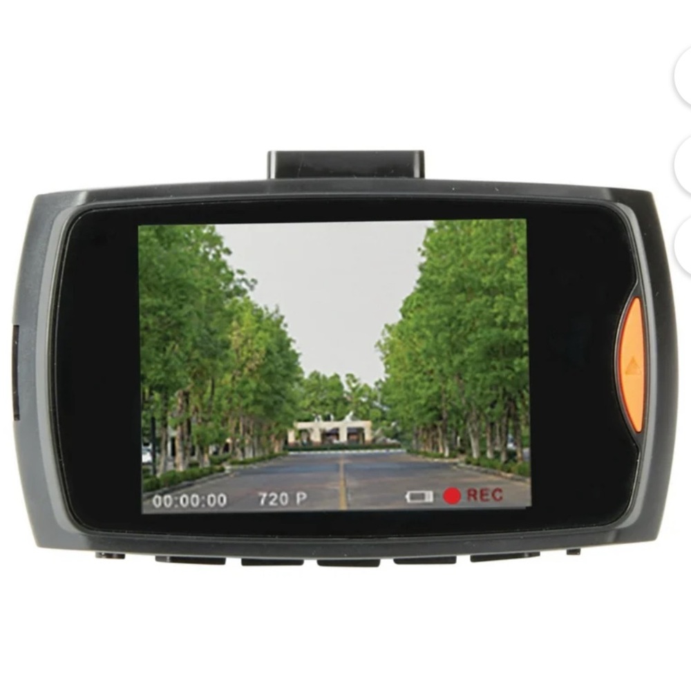 Black On-Dash Camera with Wide Screen and Modern Design